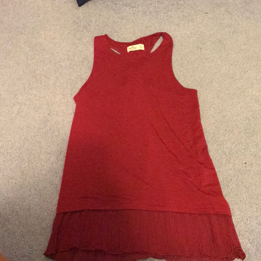 Red Hollister Racerback Tank Top